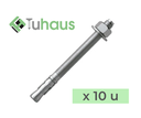 Perno de Anclaje De Cuña UNC 3/8x4 Hormigón Zincado - 10 u