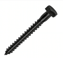 Tornillo Hexagonal Tirafondo 1/4 x 2 Madera Negro - Caja de 100u