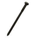 Tornillo Hexagonal Tirafondo 1/4 x 2-1/2 Madera Negro - Caja de 100u
