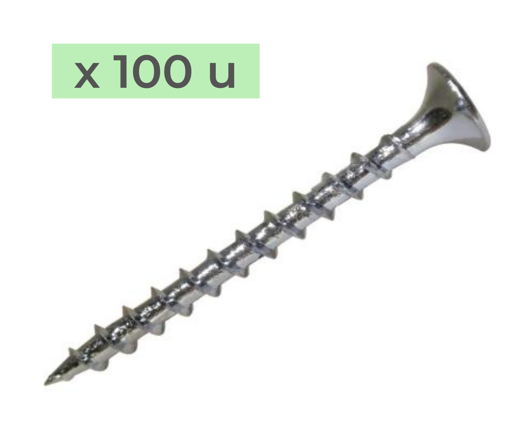 Tornillo Volcanita CRS 6x1-5/8 Zincado - Caja de 100u