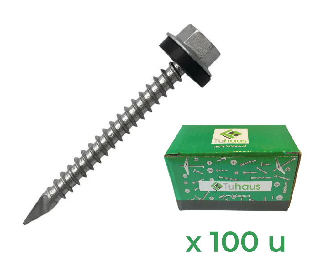 Autoperforante Tapfast Punta Espada 10x2-1/2 Zincado - Caja de 100u