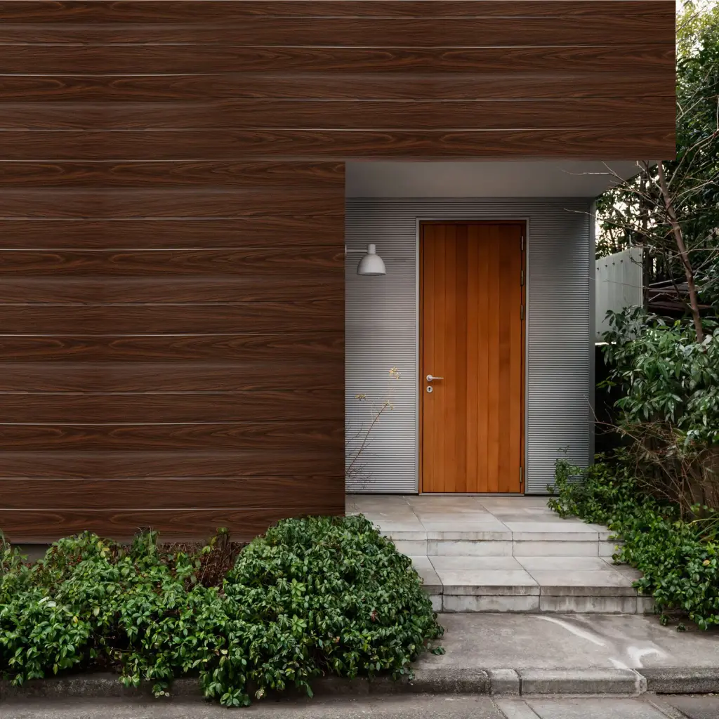 Metalsiding Revestimiento muro exterior 3800 x 38,5 x1.6 cm Nogal 