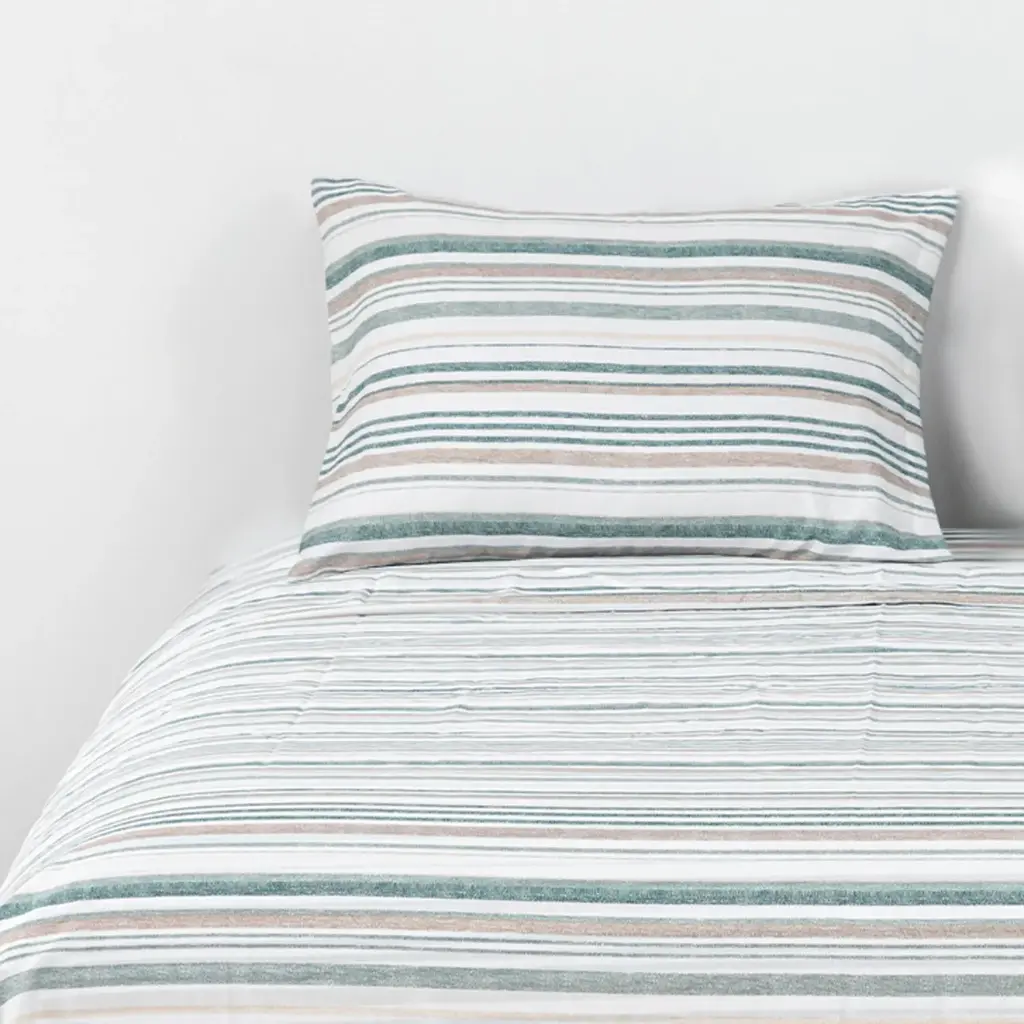 Sábanas Microfibra Líneas-Verde