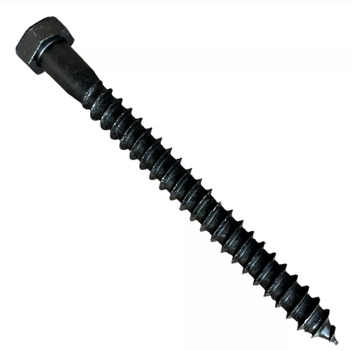 [TOHTR82MN] Tornillo Hexagonal Tirafondo 1/4x4 Madera Negro - Caja de 100 u
